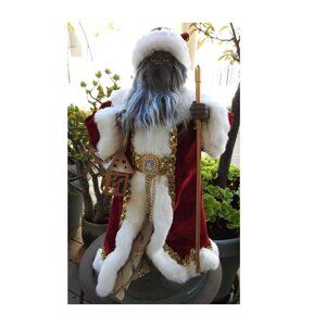 NWT Collectible Black African American Santa Claus Doll Christmas  Decor 20"